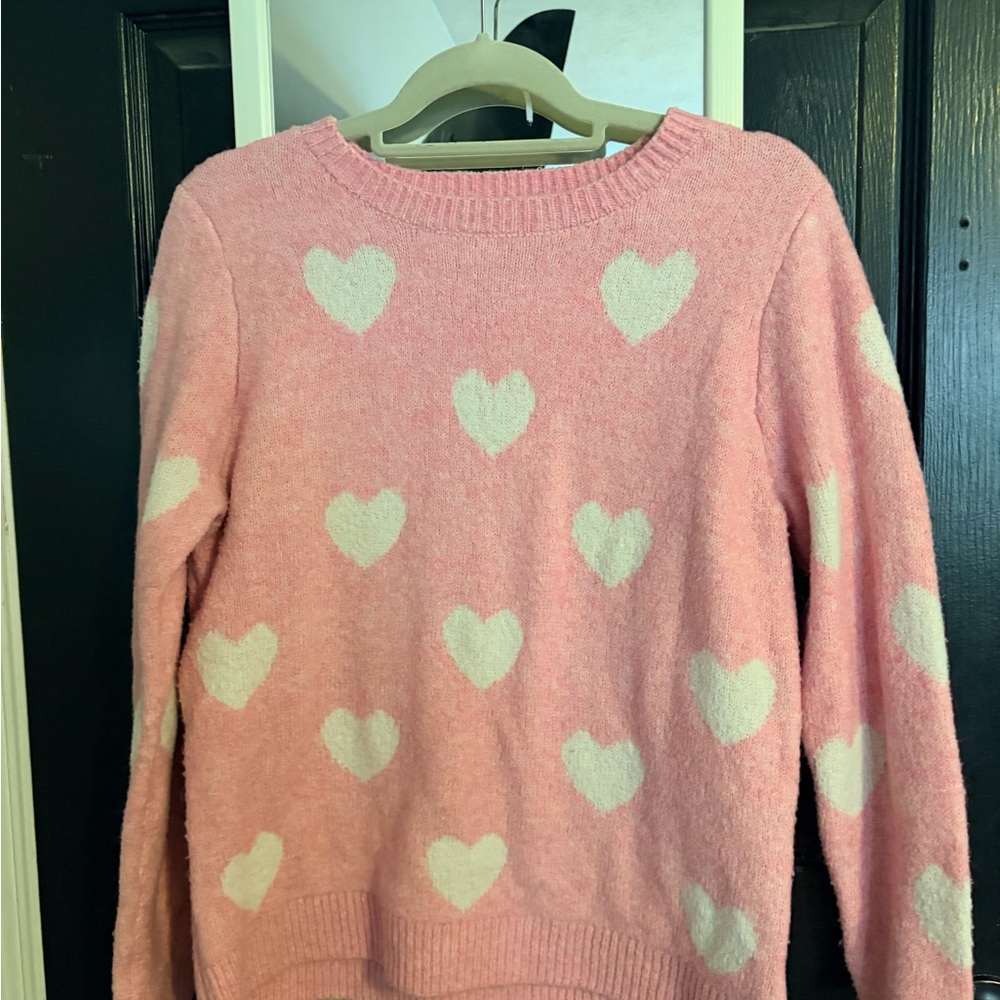 Pink Heart Pattern Women's Sweater - Cupcakes and Cashmere